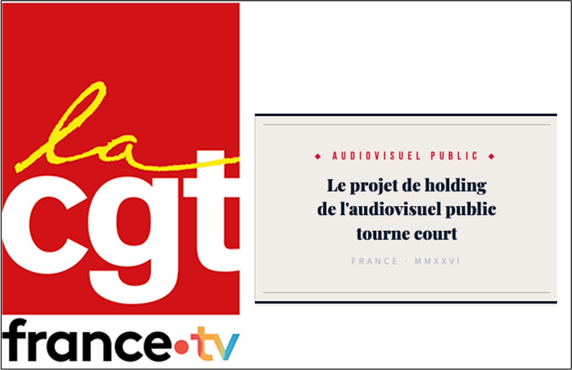 Le projet de holding de l’audiovisuel public tourne court Une victoire pour la CGT !