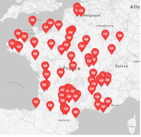 carte des mobilisations